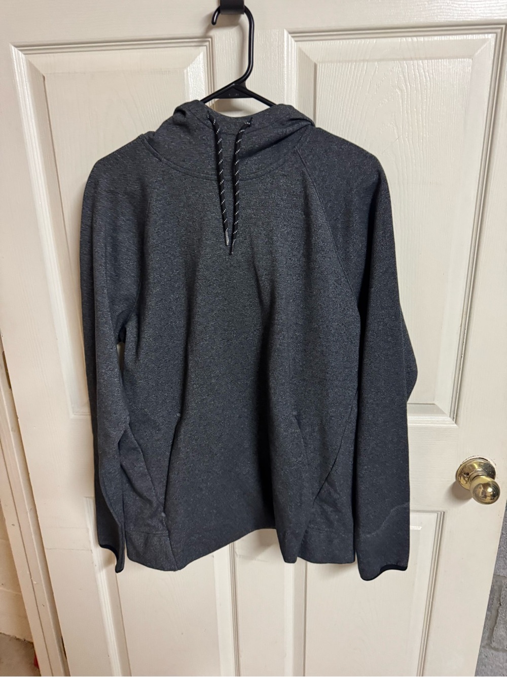 Men's Dark Gray Hooded Pullover Shirt